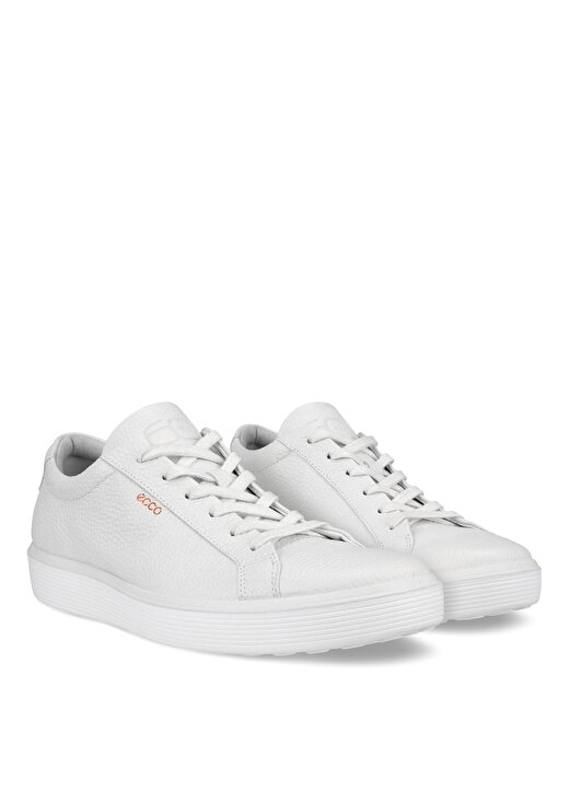 Ecco Deri Beyaz Erkek Günlük Ayakkabı Soft 60 M White 4