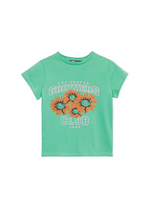 Lee Cooper Baskılı Yeşil Kız Çocuk T-Shirt 242 LCG 242006 CORSEA YEŞİL 1