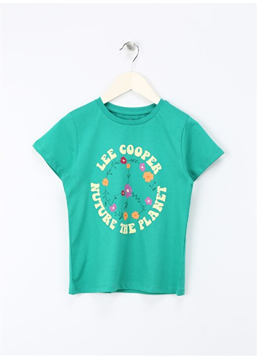 Lee Cooper Baskılı Yeşil Kız Çocuk T-Shirt 242 LCG 242002 IMELDA YEŞİL 1