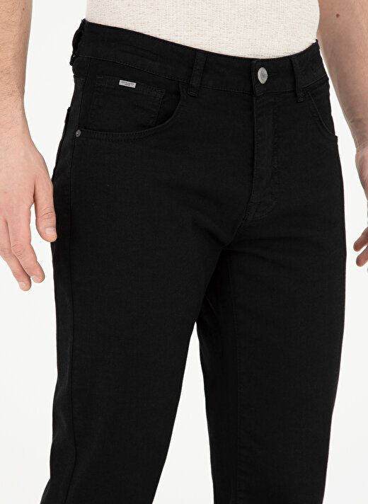 Pierre Cardin Normal Bel Normal Paça Straight Siyah Erkek Denim Pantolon BEND 4