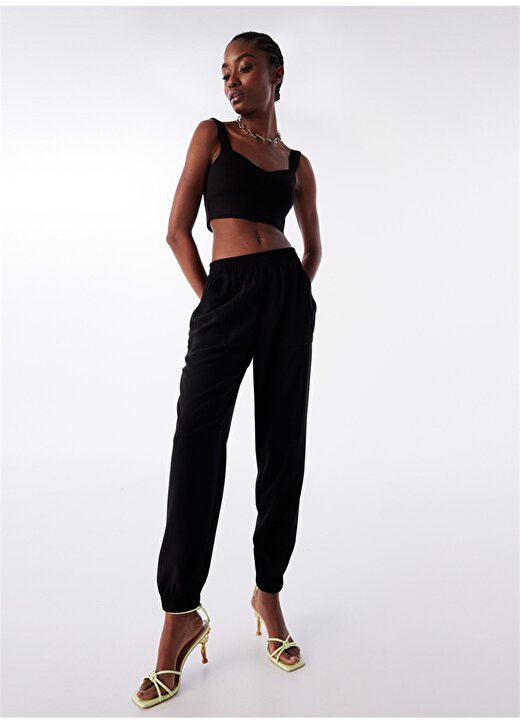 Twist Orta Bel Normal Siyah Kadın Pantolon TS1240028004001 1