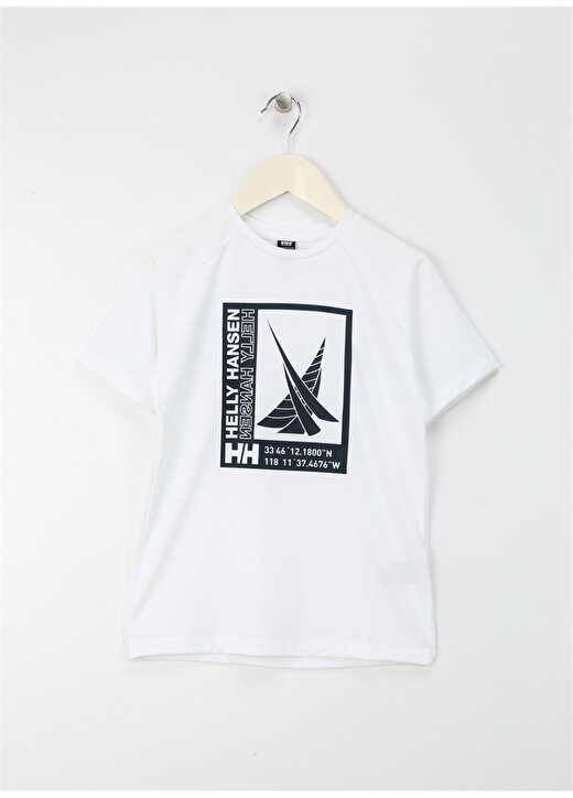 Helly Hansen Baskılı Beyaz Kadın T-Shirt HHA.41807-HHA.001-JR PORT T-SHIRT 1