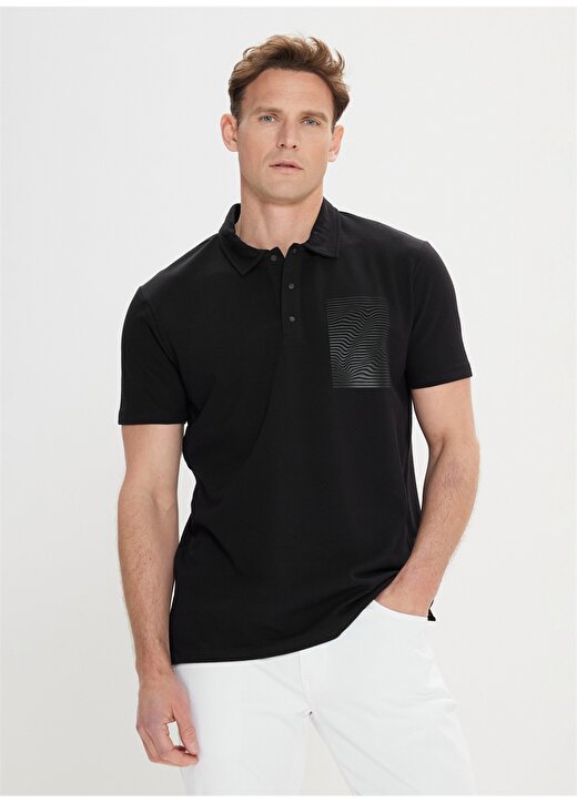 Altınyıldız Classics Siyah Erkek Polo T-Shirt 4A4824200009 3
