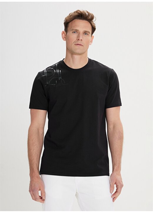 Altınyıldız Classics Siyah Erkek T-Shirt 4A4824200007 1