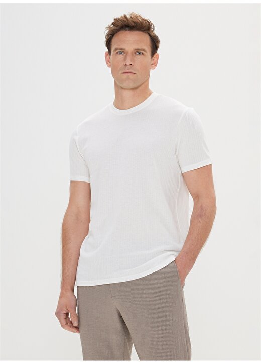 Altınyıldız Classics Beyaz Erkek T-Shirt 4A4824200021 1