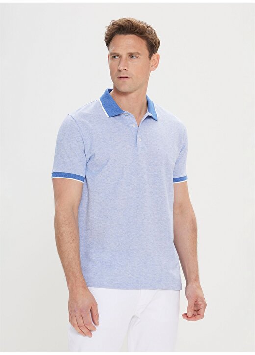 Altınyıldız Classics Mavi Erkek Polo T-Shirt 4A4824200026 1