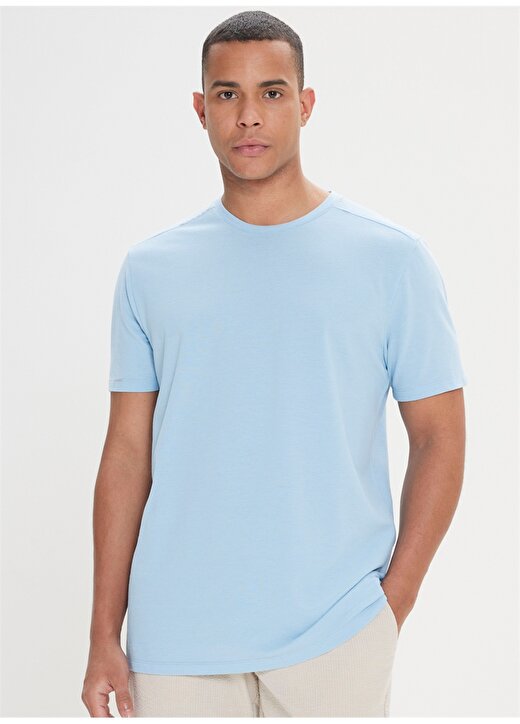 Altınyıldız Classics Açık Mavi Erkek T-Shirt 4A4824200060 1