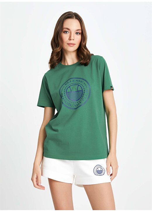 Ellesse Yeşil Kadın Bisiklet Yaka T-Shirt EF132-GRN 1