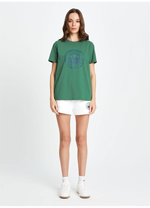 Ellesse Yeşil Kadın Bisiklet Yaka T-Shirt EF132-GRN 4