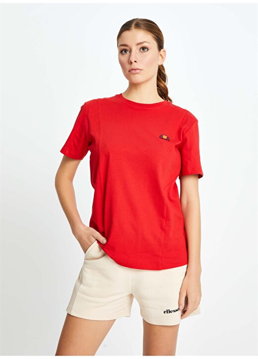 Ellesse Kırmızı Kadın Bisiklet Yaka T-Shirt EF141-RD 2
