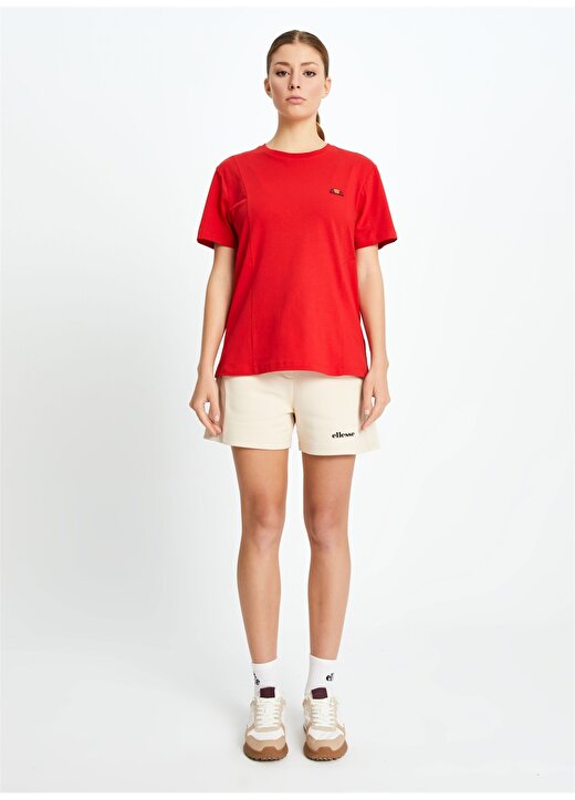 Ellesse Kırmızı Kadın Bisiklet Yaka T-Shirt EF141-RD 4