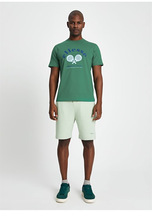 Ellesse Yeşil Bisiklet Yaka T-Shirt EM183-GRN 1