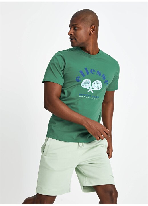 Ellesse Yeşil Bisiklet Yaka T-Shirt EM183-GRN 4