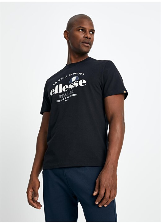 Ellesse Siyah Erkek Bisiklet Yaka T-Shirt EM141-BK 2
