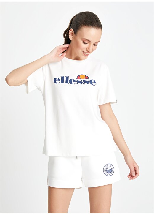 Ellesse Beyaz Kadın Bisiklet Yaka T-Shirt F020-1-WT 2
