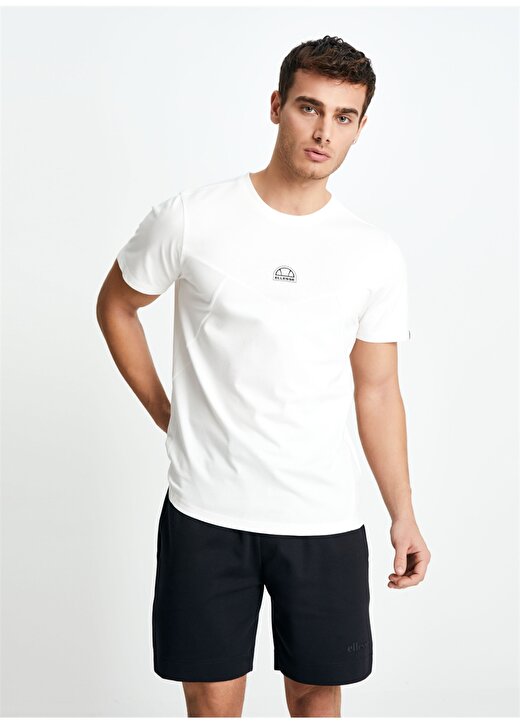 Ellesse Kırık Beyaz Erkek Bisiklet Yaka T-Shirt EM179-OF 1