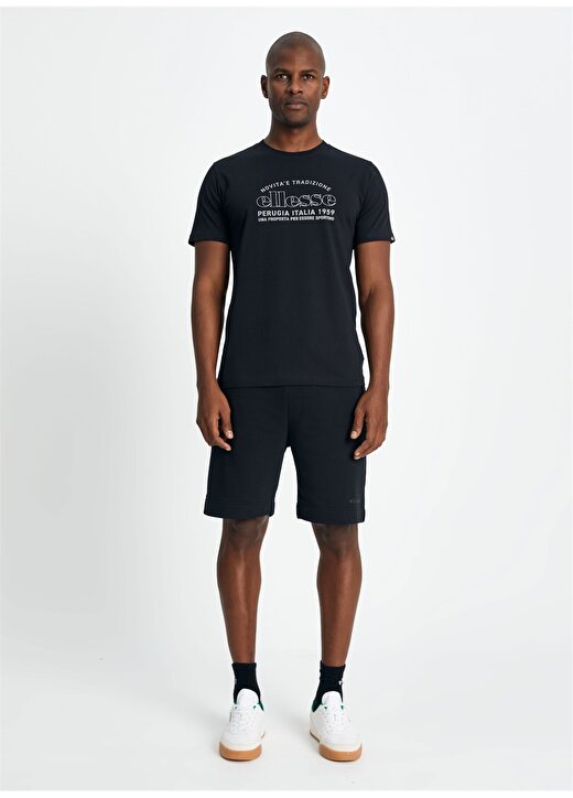Ellesse Siyah Erkek Bisiklet Yaka T-Shirt EM181-BK 1