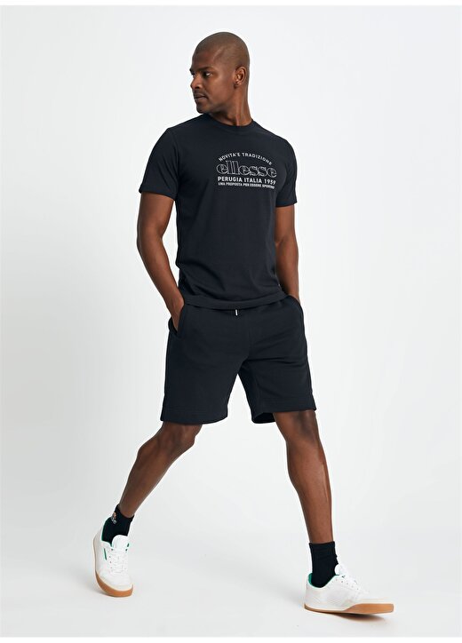 Ellesse Siyah Erkek Bisiklet Yaka T-Shirt EM181-BK 4