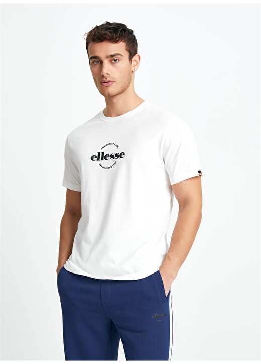 Ellesse Kırık Beyaz Erkek Bisiklet Yaka T-Shirt EM165-OF 2