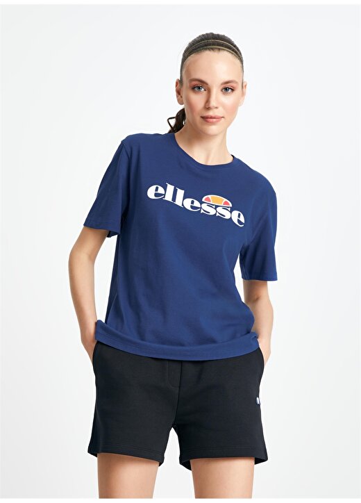 Ellesse Lacivert Kadın Bisiklet Yaka T-Shirt F020-1-NV 1