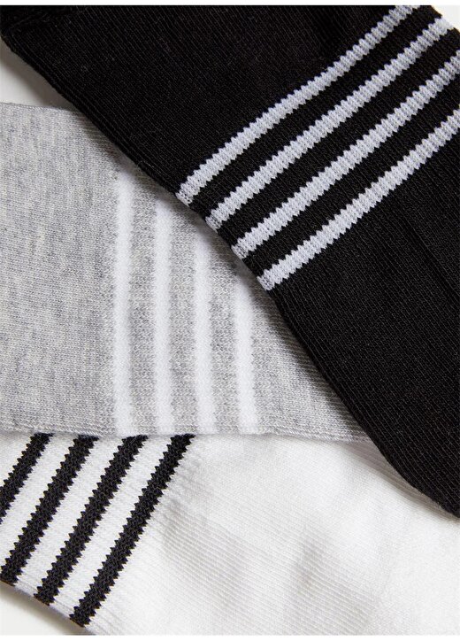Marks & Spencer Siyah - Beyaz - Gri Kadın Patik Çorap 3'Lü 3301 2