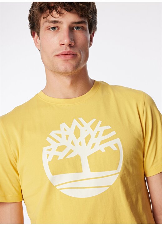 Timberland Sarı Erkek Bisiklet Yaka Baskılı T-Shirt TB0A2C2REG41_Short Sleeve Tee 1