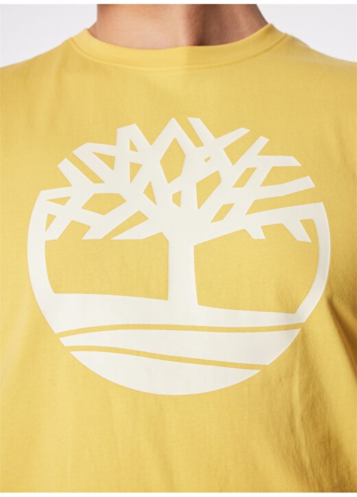 Timberland Sarı Erkek Bisiklet Yaka Baskılı T-Shirt TB0A2C2REG41_Short Sleeve Tee 4