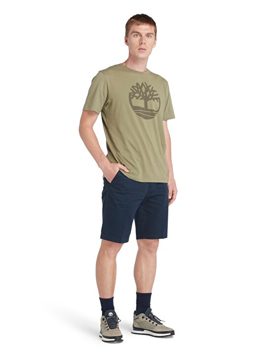 Timberland Haki Erkek Bisiklet Yaka Baskılı T-Shirt TB0A2C2RAP61_Short Sleeve Tee 3