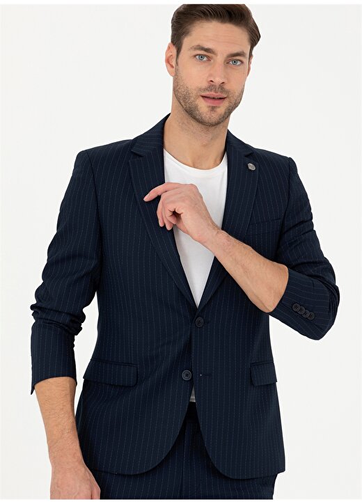 Pierre Cardin Normal Bel Extra Slim Lacivert Erkek Takım Elbise E19392/EXT 2