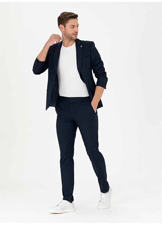 Pierre Cardin Normal Bel Extra Slim Lacivert Erkek Takım Elbise E19392/EXT 4