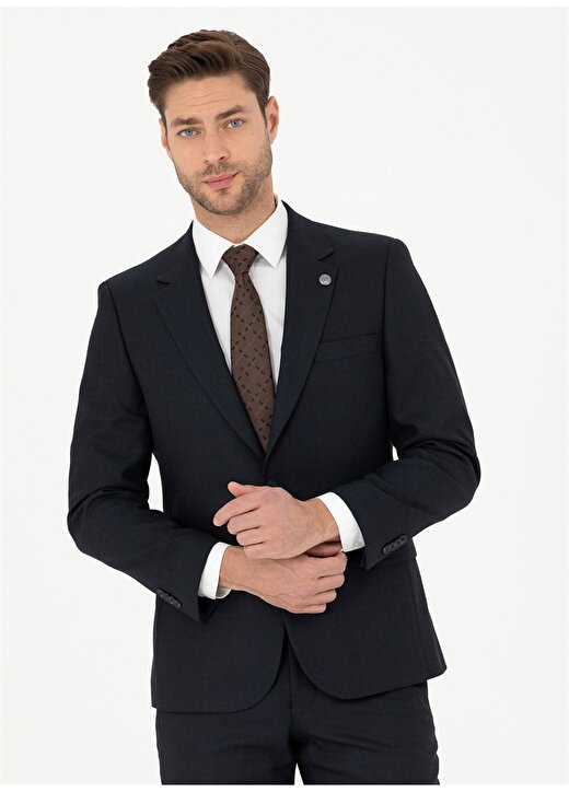 Pierre Cardin Normal Bel Slim Fit Lacivert Erkek Takım Elbise E19371/ST 2
