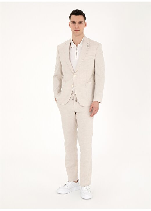 Pierre Cardin Normal Bel Slim Fit Bej Erkek Takım Elbise R20057/ST 3