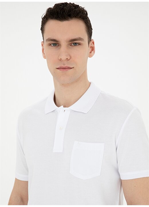 Pierre Cardin Düz Beyaz Erkek Polo T-Shirt SUNNY-R 2