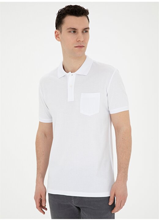 Pierre Cardin Düz Beyaz Erkek Polo T-Shirt SUNNY-R 3