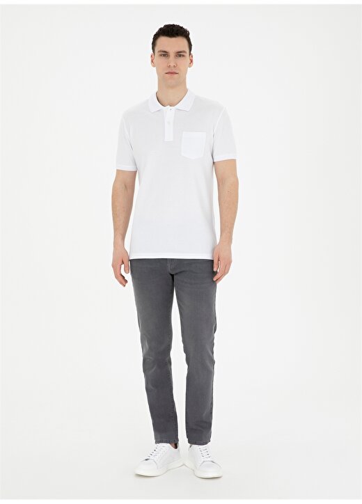 Pierre Cardin Düz Beyaz Erkek Polo T-Shirt SUNNY-R 4