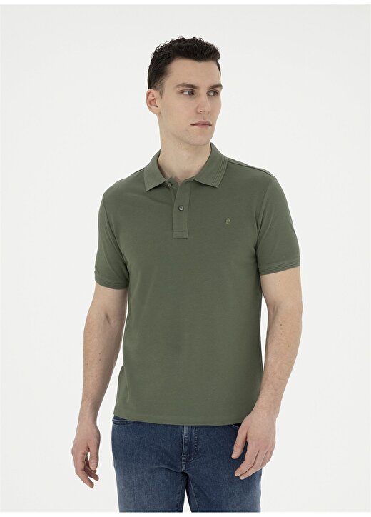 Pierre Cardin Düz Haki Erkek Polo T-Shirt SUNNY 1