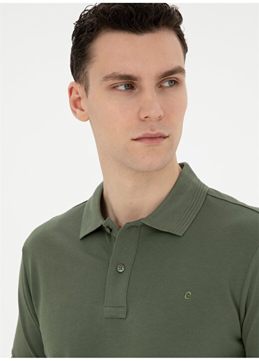 Pierre Cardin Düz Haki Erkek Polo T-Shirt SUNNY 2