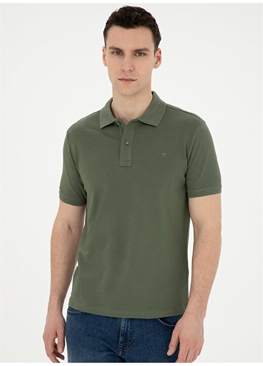 Pierre Cardin Düz Haki Erkek Polo T-Shirt SUNNY 3