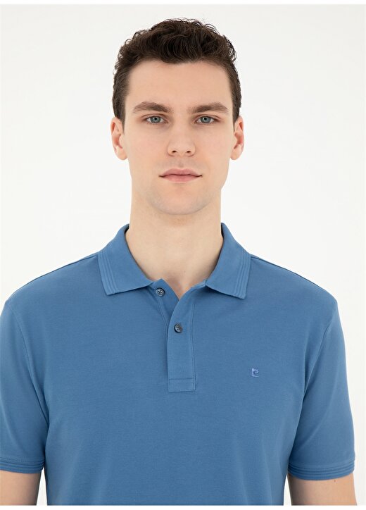 Pierre Cardin Düz Koyu Mavi Erkek Polo T-Shirt SUNNY 2