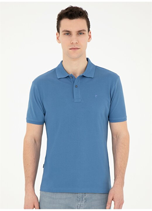 Pierre Cardin Düz Koyu Mavi Erkek Polo T-Shirt SUNNY 3