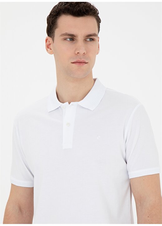 Pierre Cardin Düz Beyaz Erkek Polo T-Shirt SUNNY 2