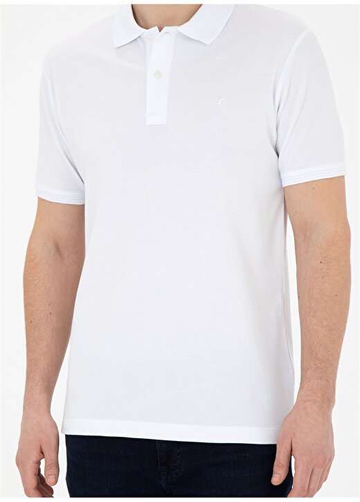 Pierre Cardin Düz Beyaz Erkek Polo T-Shirt SUNNY 4