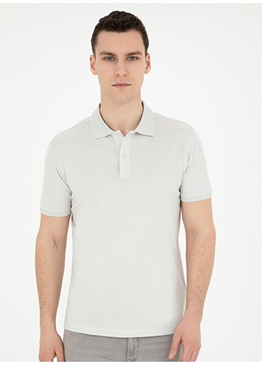 Pierre Cardin Düz Açık Gri Erkek Polo T-Shirt SUNNY 3