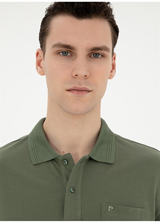 Pierre Cardin Düz Haki Erkek Polo T-Shirt SUNNY-R 2