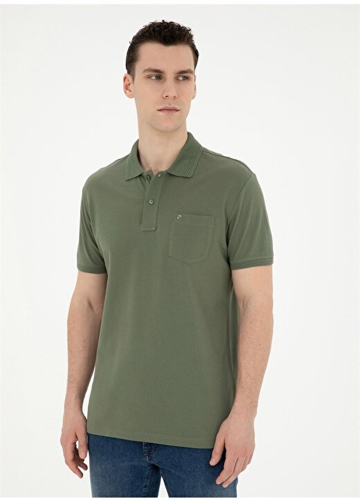 Pierre Cardin Düz Haki Erkek Polo T-Shirt SUNNY-R 3