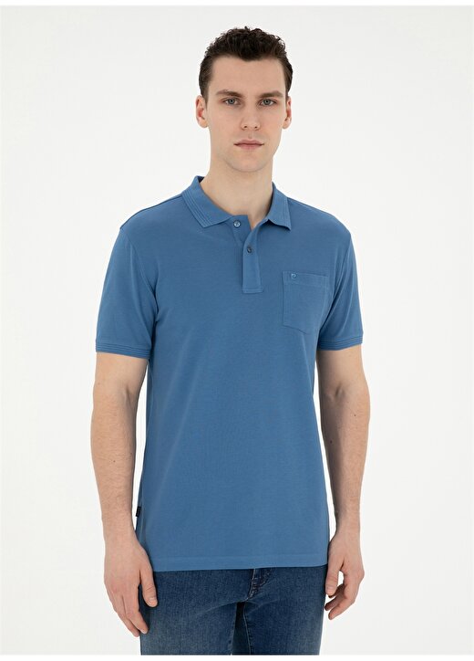 Pierre Cardin Düz Koyu Mavi Erkek Polo T-Shirt SUNNY-R 3