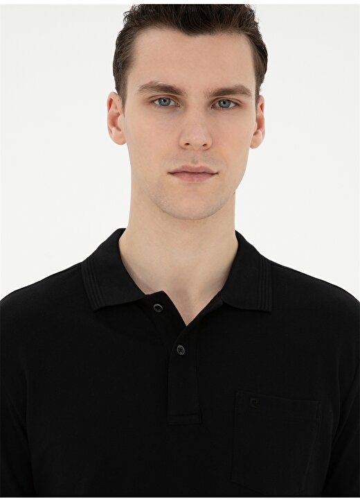 Pierre Cardin Düz Siyah Erkek Polo T-Shirt SUNNY-R 2