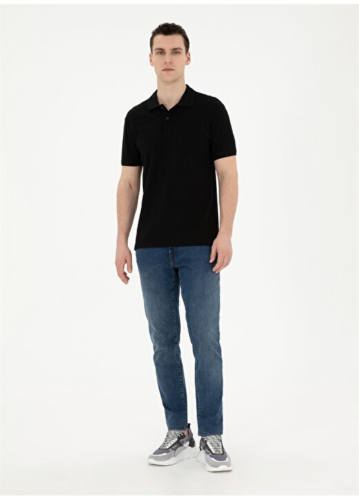 Pierre Cardin Düz Siyah Erkek Polo T-Shirt SUNNY-R 4