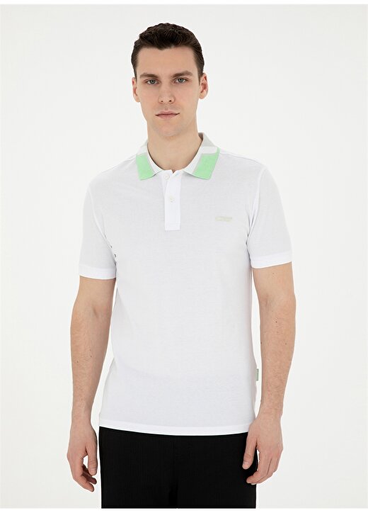 Pierre Cardin Düz Beyaz Erkek Polo T-Shirt TRANSET 1