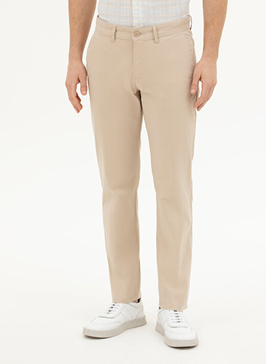 Pierre Cardin Normal Bel Normal Paça Regular Fit Bej Erkek Pantolon RIVER 2